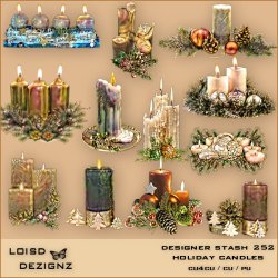 Designer Stash 252 - Holiday Candles - cu4cu/cu/pu