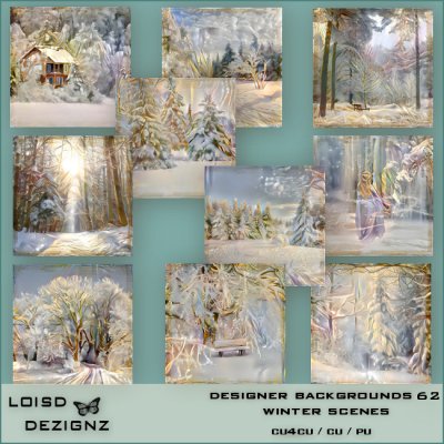 Designer Backgrounds 62 - Winter Scenic - cu4cu/cu/pu