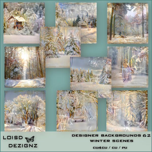 Designer Backgrounds 62 - Winter Scenic - cu4cu/cu/pu - Click Image to Close