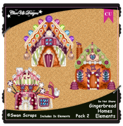 Gingerbread Homes Elements CU/PU Pack 2