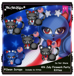 4th July Firework Party Kitties CU/PU Pack