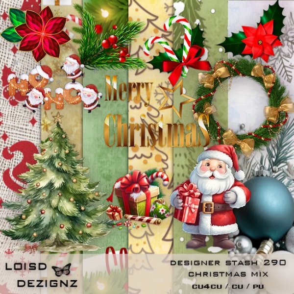 Designer Stash 290 - Christmas Mix - cu4cu/cu/pu - Click Image to Close