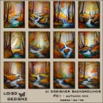 AI Designer Backgrounds 01 - Autumn - cu4cu/cu/pu