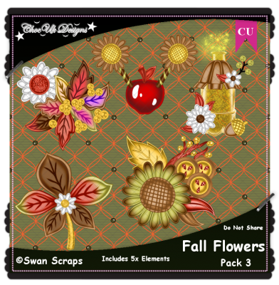 Fall Flowers Elements CU/PU Pack 3