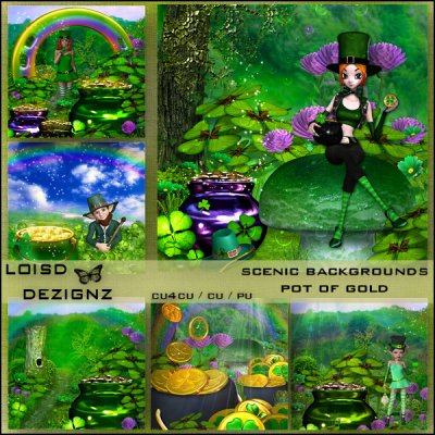 Scenic Backgrounds - Pot of Gold - cu4cu / cu / pu