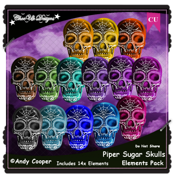Piper Sugar Skulls CU/PU - Click Image to Close