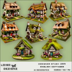 Designer Stash 285 - English Cottages - AI-CU4CU/CU/PU Designer Stash 285 - English Cottages - AI-CU4CU/CU/PU