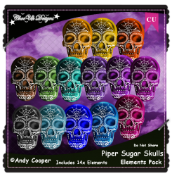 Piper Sugar Skulls CU/PU Piper Sugar Skulls CU/PU