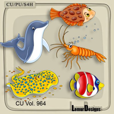 CU Vol. 964 Sea animals by Lemur Designs