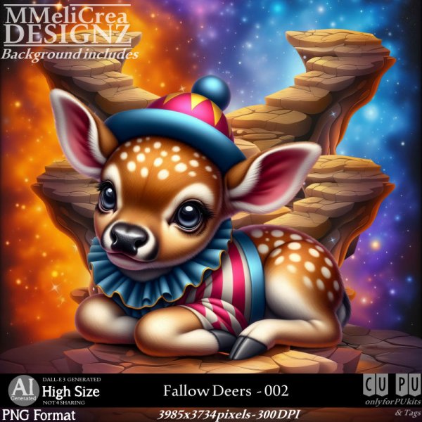 AI - Fallow Deers - CU002 (CU4PU/PNG) - Click Image to Close