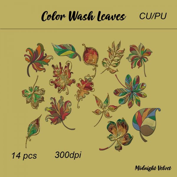 Color Wash Leaves - Click Image to Close