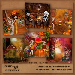 Scenic Backgrounds Harvest / Thanksgiving - cu4cu / pu