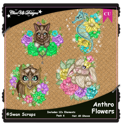 Anthro Flowers Elements CU/PU Pack 6