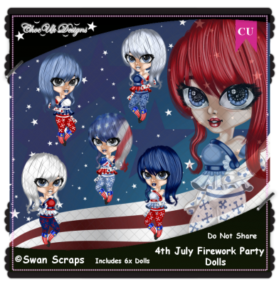 4th July Firework Party Dolls CU/PU Pack