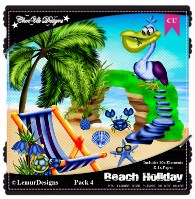 Beach Holiday CU/PU Pack 4