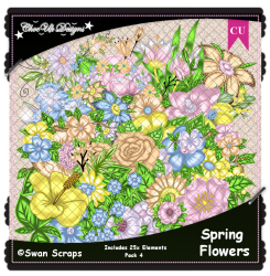 Spring Flowers Elements CU/PU Pack 4 Spring Flowers Elements CU/PU Pack 4