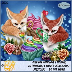 Cute Fox With Love 1 TN Pack