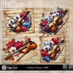 AI - Violin Notes - CU001 (CU4PU/PNG/PACK)