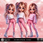 AI - GIRLS PACK CU021 (CU4PU/PNG) AI - GIRLS PACK CU021 (CU4PU/PNG)