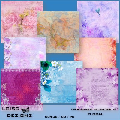 Designer Backgrounds/Papers 41 - Floral - cu4cu/cu/pu