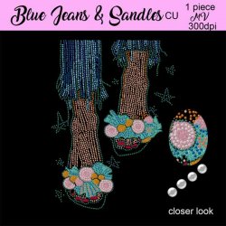 Bluejeans And Sandals Bling