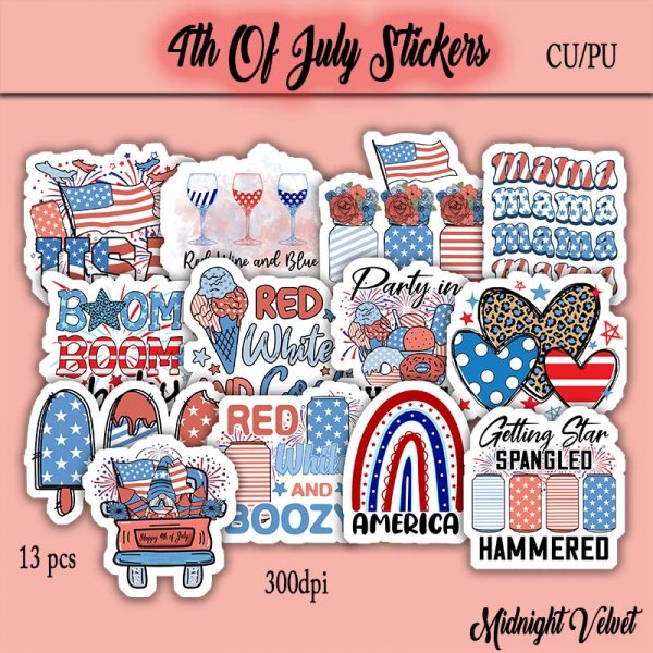 4th Of July Stickers - Click Image to Close