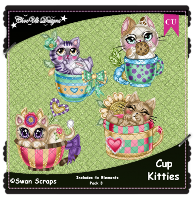 Cup Kitties Elements CU/PU Pack 3