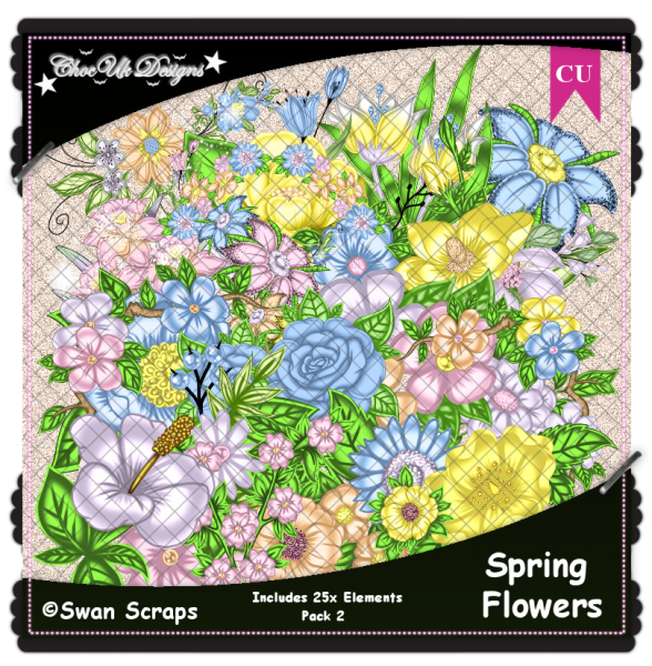 Spring Flowers Elements CU/PU Pack 2 - Click Image to Close