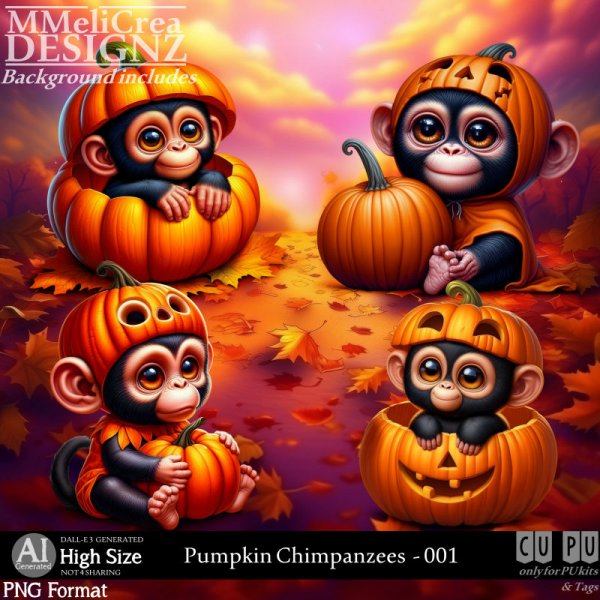 AI - Pumpkin Chimpanzees - CU001 (CU4PU/PNG) - Click Image to Close
