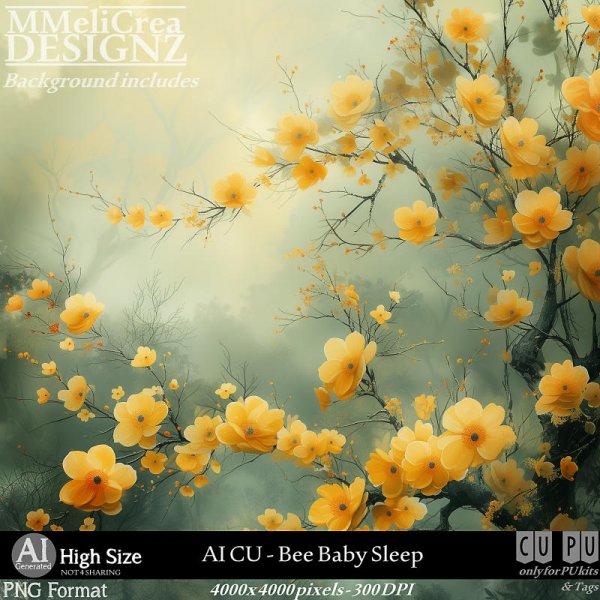 AI - CU Bee Baby Sleep (CU4PU/PNG) - Click Image to Close