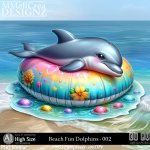 AI - Beach Fun Dolphins - CU002 (CU4PU/PNG)