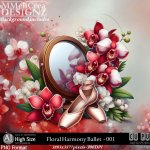 AI - Floral Harmony Ballet - CU001 (CU4PU/PNG/PACK)