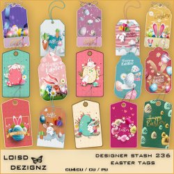 Designer Stash 236 - Easter Tags - cu4cu/cu/pu