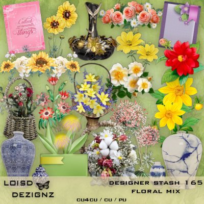 Designer Stash 165 - Floral Mix - cu4cu/cu/pu