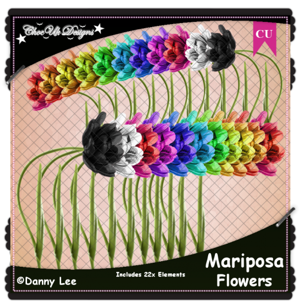 Mariposa Flowers Elements CU/PU Pack - Click Image to Close