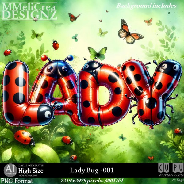 AI - Lady Bug - CU001 (CU4PU/PNG/PACK) - Click Image to Close