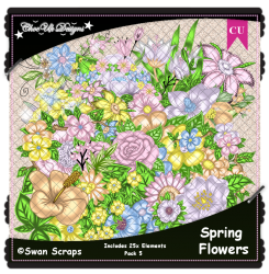 Spring Flowers Elements CU/PU Pack 5 Spring Flowers Elements CU/PU Pack 5