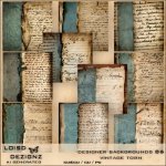 Designer Backgrounds 86 - Vintage Torn - cu4cu/cu/pu