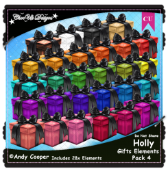 Holly Gifts Elements CU/PU Pack 4