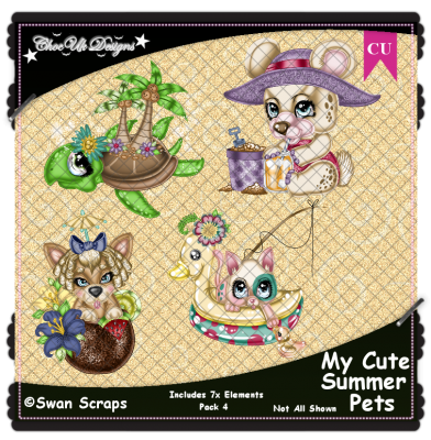 My Cute Summer Pets Elements CU/PU Pack 4