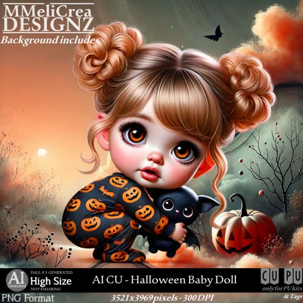 AI - CU Halloween Baby Doll (CU4PU/PNG) - Click Image to Close