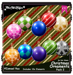 Christmas Ornaments Elements CU/PU Pack 2