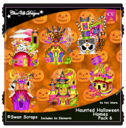 Haunted Halloween Homes Elements CU/PU Pack 6