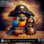 AI - CU Pirate Parrot & Monkey (CU4PU/PNG)