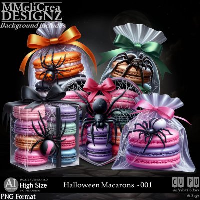 AI - Halloween Macarons - CU001 (CU4PU/PNG)
