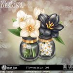 AI - Flowers In Jar - CU003 (CU4PU/PNG/PACK)