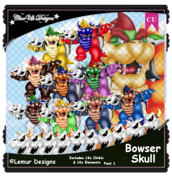 Bowser Skull CU/PU Pack 1