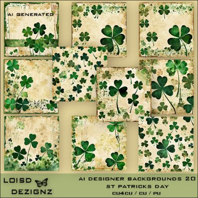 AI Designer Backgrounds 20 - St Patricks Day - cu4cu/cu/pu