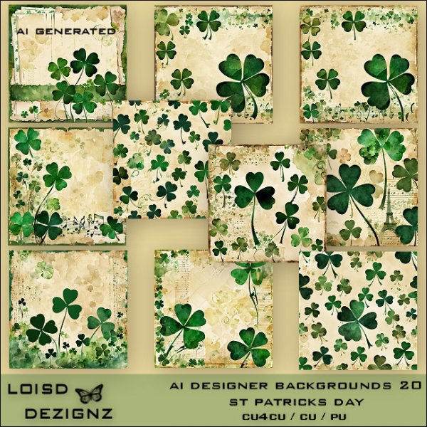 AI Designer Backgrounds 20 - St Patricks Day - cu4cu/cu/pu - Click Image to Close