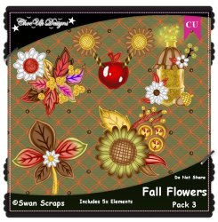 Fall Flowers Elements CU/PU Pack 3